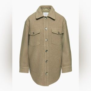 ✨NWT ✨ Aritzia Wilfred Free Shirt Jacket Shacket in Taupe Beige XS / S